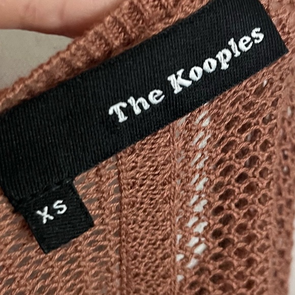 The Kooples • Medium Brown Open Knit Cardigan - Picture 5 of 5